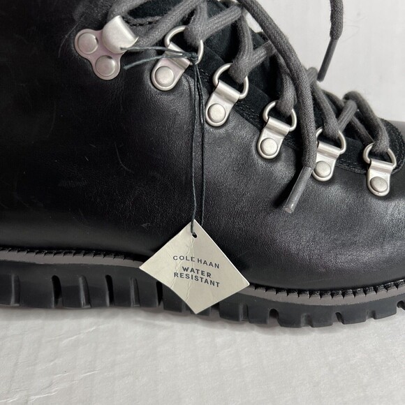NWT Cole Haan ZeroGrand Water Resistant Hiker Boots British Black C35595 Sz 10M main image 7
